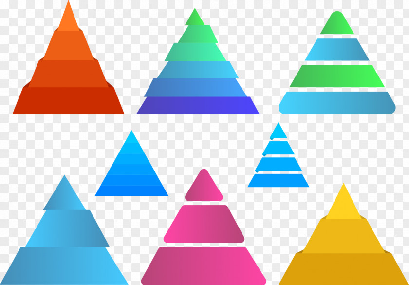 Color Pyramid Model Sweet Euclidean Vector PNG