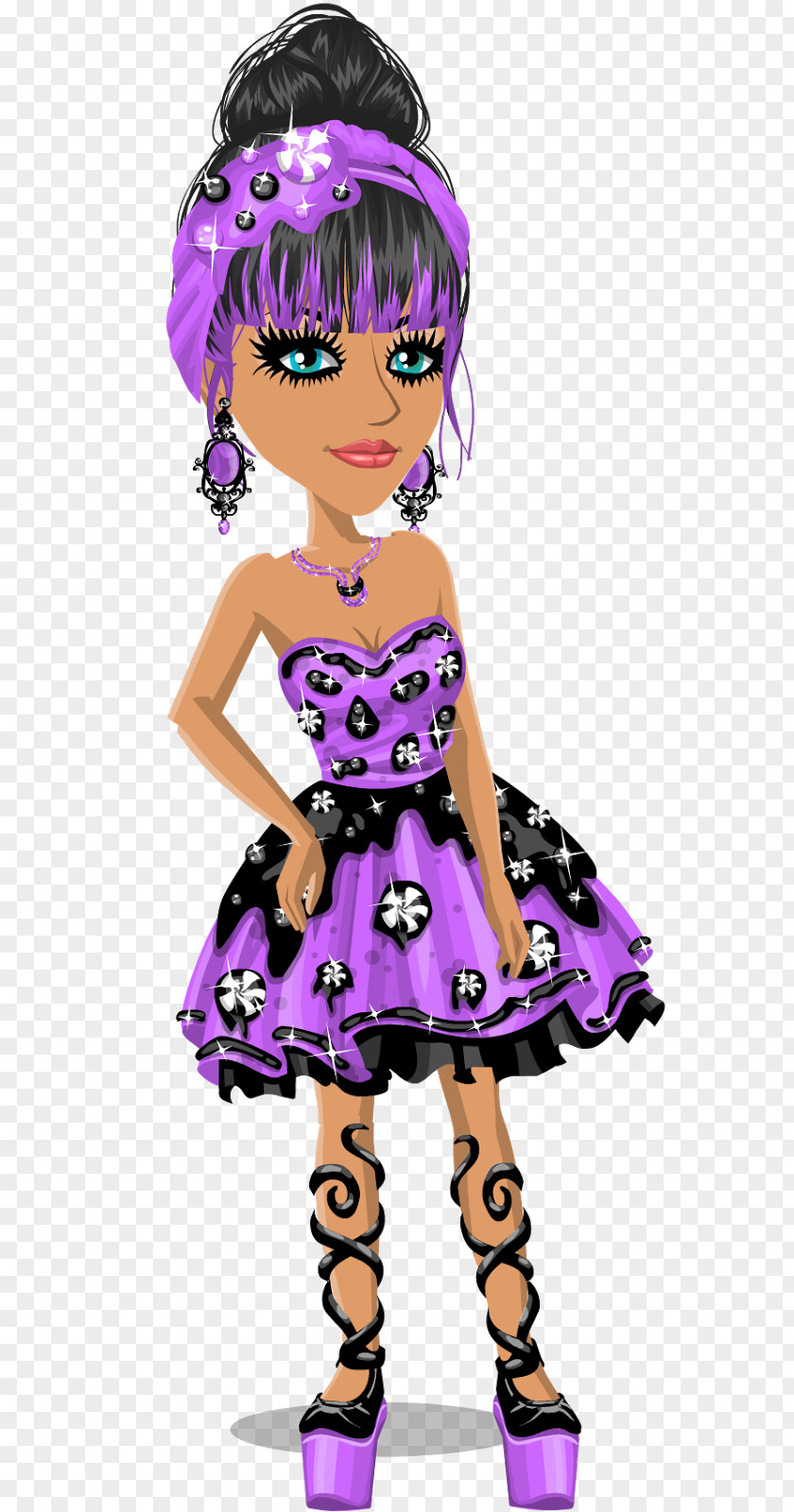 Purple Fashion Black Hair Toddler Brown Clip Art PNG