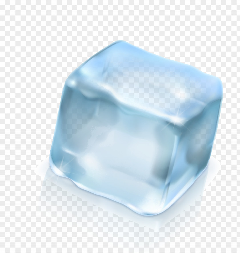 Realistic Ice Vector Material Texture Cube PNG