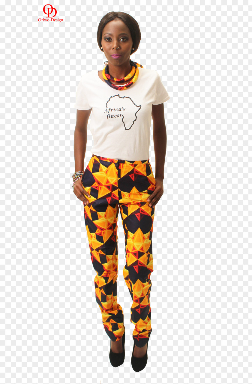 African Prints Leggings Shoulder Pajamas Costume PNG