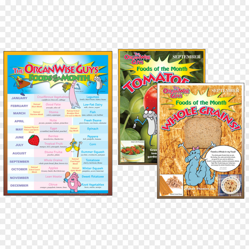 Food Poster The OrganWise Guys Health Nutrition Education PNG
