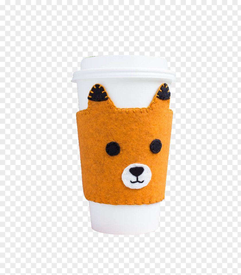 Fox Cup Paper Felt Drink Coaster Nonwoven Fabric Wool PNG