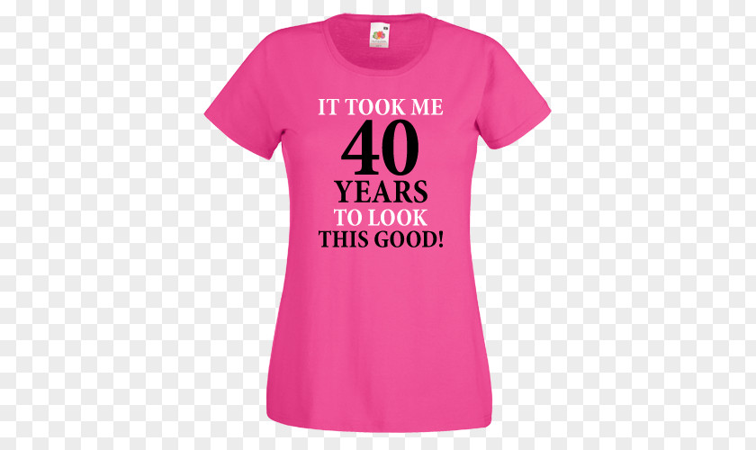 40 Years Printed T-shirt Hoodie Fruit Of The Loom Top PNG
