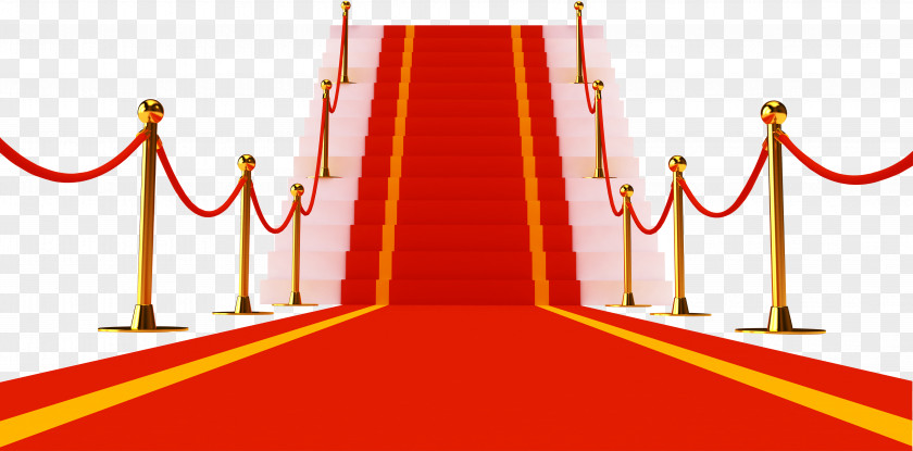 Red Avenue Of Stars On The Carpet Stairs Stair PNG