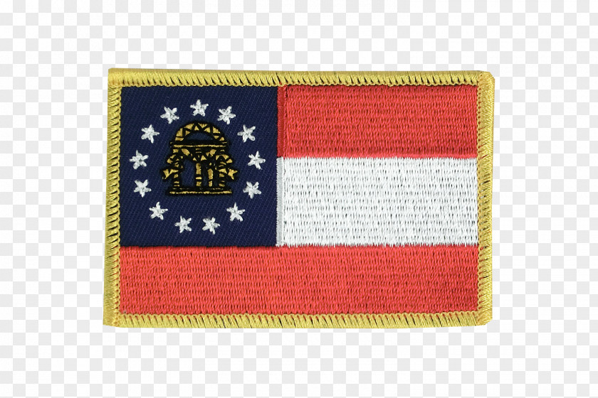Flag Patch Georgia Embroidered Rectangle PNG