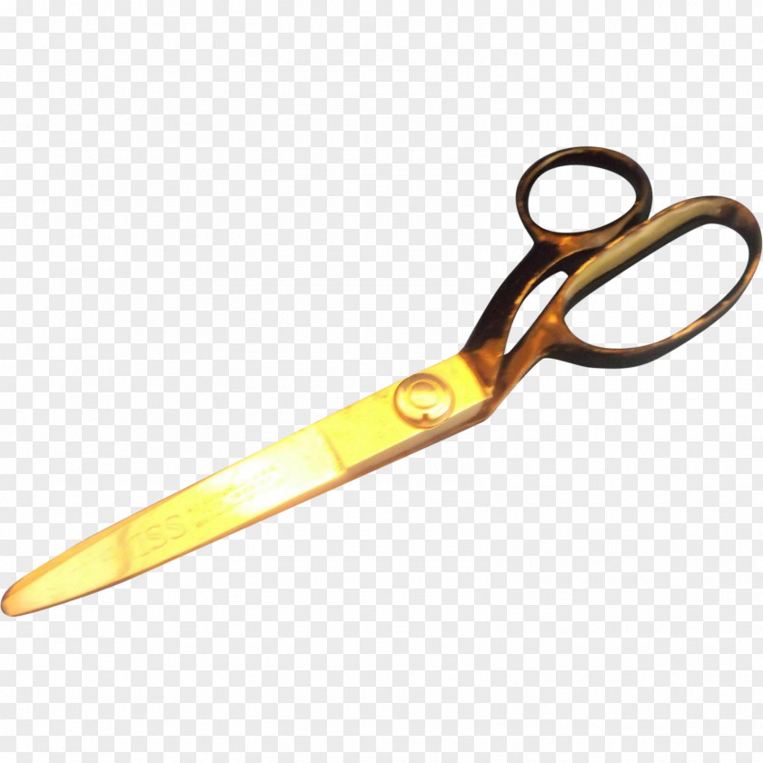 Golden Scissors Hair-cutting Shears Tool PNG