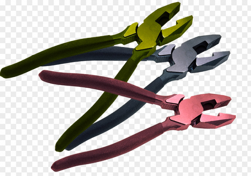 Multi-color Polished Pliers Green Color Silver Pink PNG