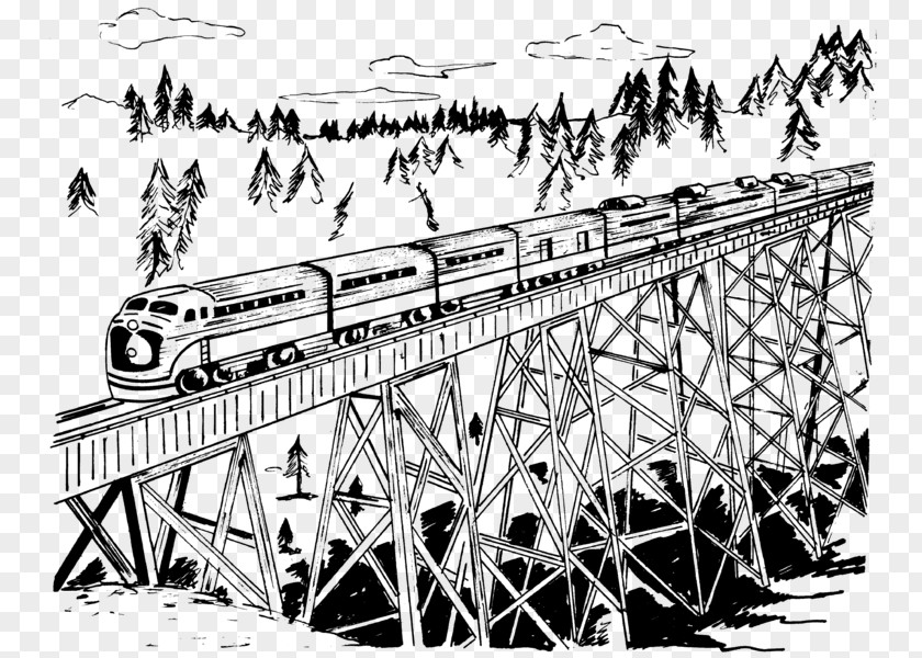Rail Transport Clip Art Train Trestle Bridge PNG
