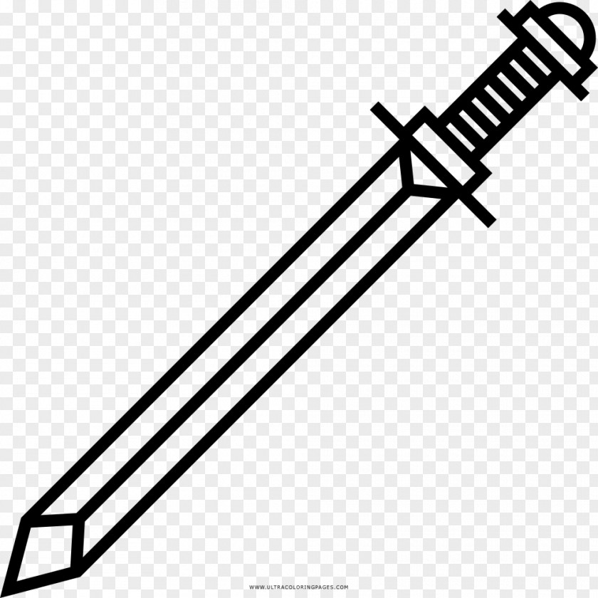 Sword Icon Drawing Coloring Book PNG