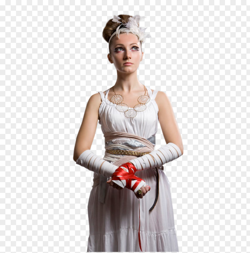 Woman Headpiece Painting Cocktail Dress Shoulder PNG
