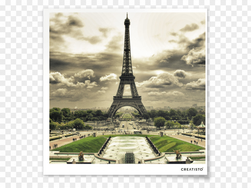Eiffel Tower Monument Paper Cushion PNG