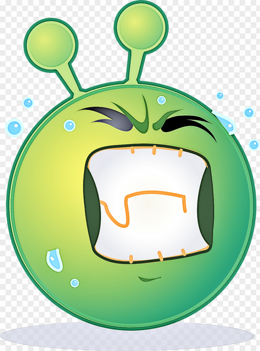 Green Cartoon Smile PNG