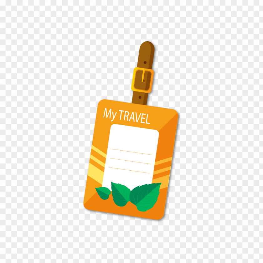 Orange Luggage Tag Bag Baggage Download PNG