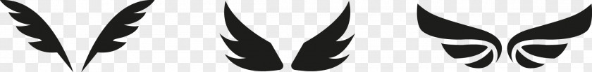 Black Wings White Pattern PNG