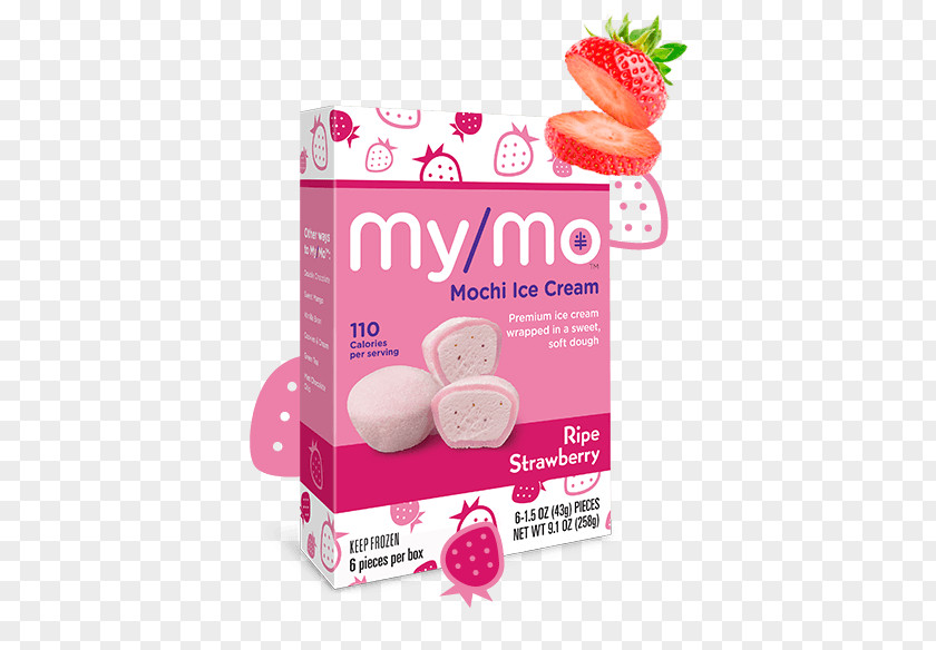 Strawberry Flavor Mochi Ice Cream Vanilla PNG