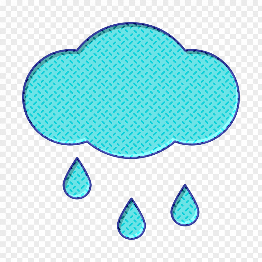 Teal Turquoise Rain Icon PNG