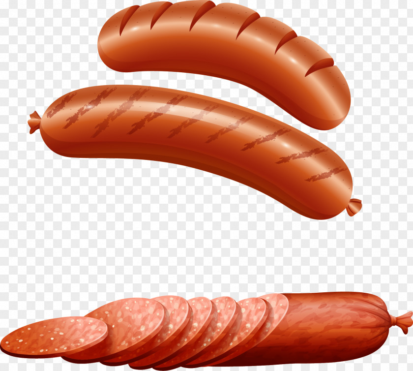 Vector Hand-painted Sausage Breakfast Clip Art PNG