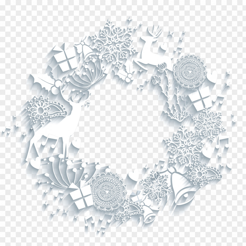 Christmas Wreath Euclidean Vector PNG