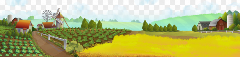 Hilly Wheat Field Farm Royalty-free Illustration PNG