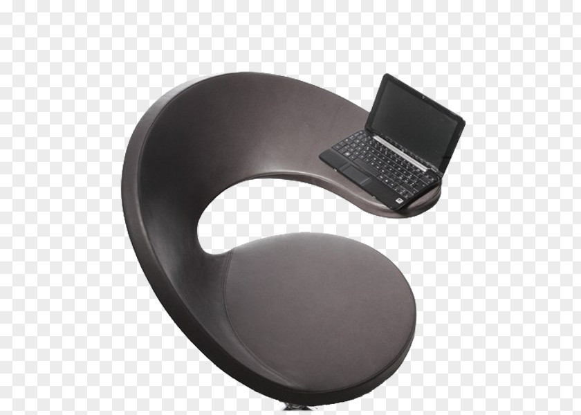 Place The Computer On A Black Chair Egg Eames Lounge Designer PNG