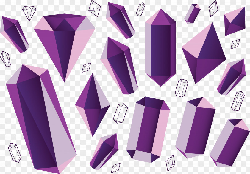 Purple Stone Crystal Quartz Euclidean Vector Amethyst PNG
