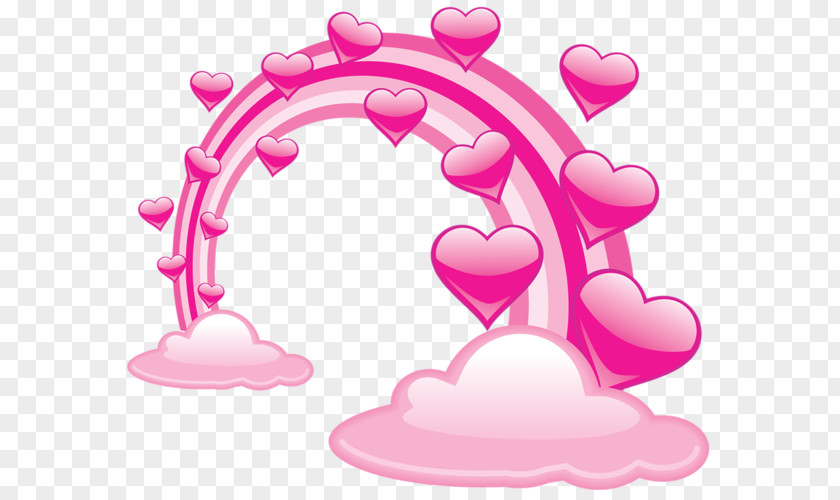 Amor Heart Rainbow Clip Art PNG