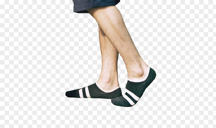 Men's Black Striped Socks Foot Hosiery Designer PNG