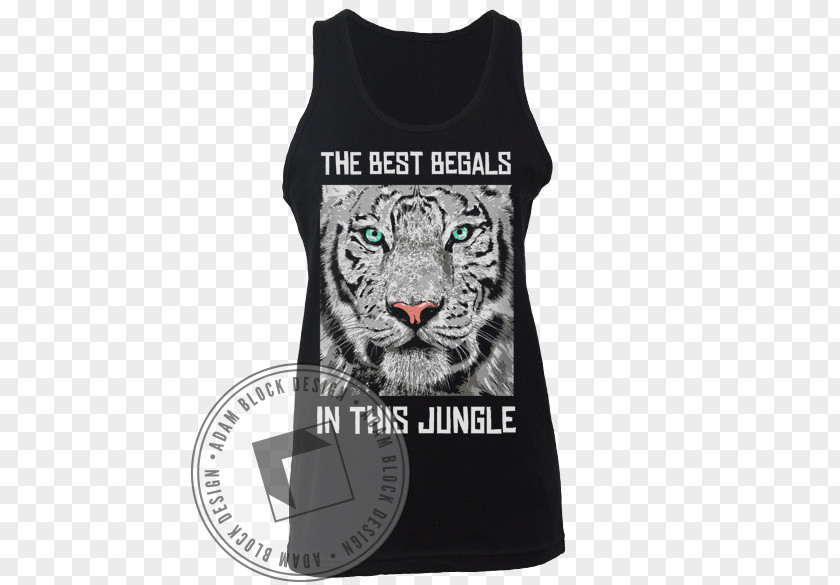 Tiger Design Long-sleeved T-shirt Neck Font PNG