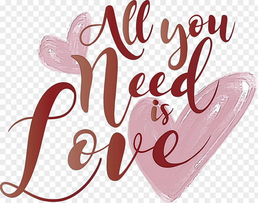 Valentines Day All You Need Is Love PNG