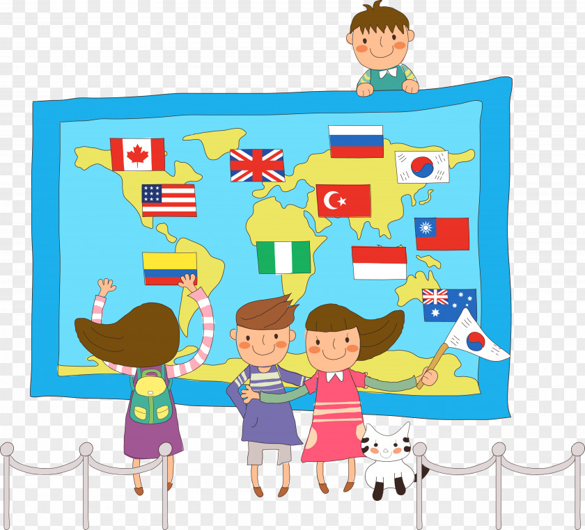 World Map Child Clip Art PNG