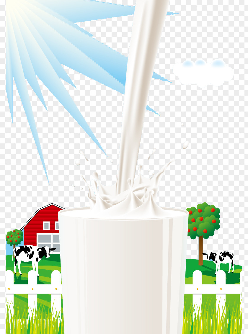 Fresh Milk Poster Design Vector Material Raw Graphic PNG