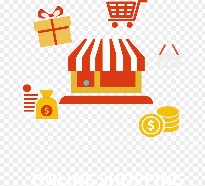 Online Shopping Flowchart Retail Merchandising E-commerce Icon PNG