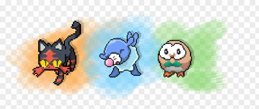 Sprite Pokémon Sun And Moon Pixel Art Popplio PNG