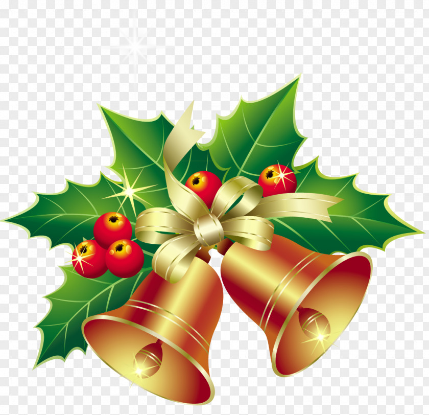 Christmas Bells With Mistletoe Ornament Clipart Bells: A Novel Carol I Heard The On Day PNG
