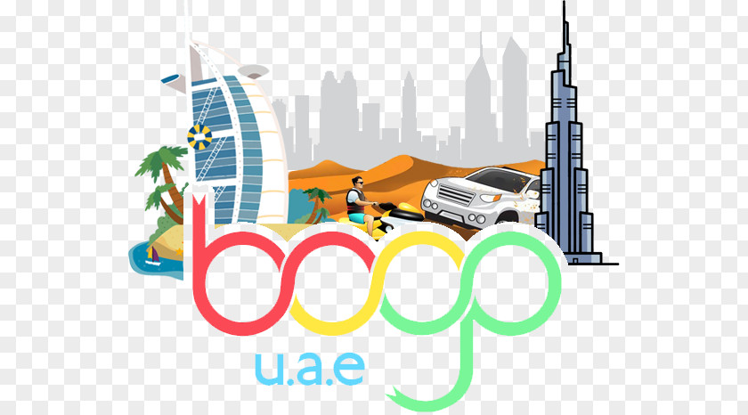Dubai Attractions Clip Art Image Illustration PNG