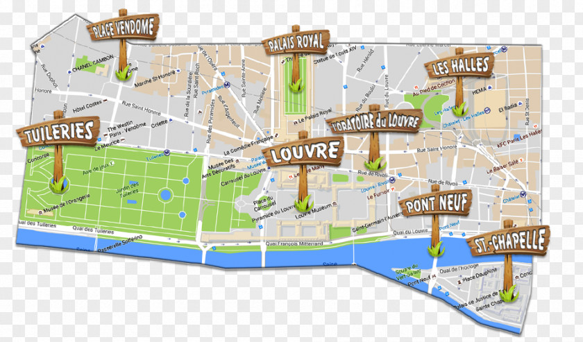 Map Tuileries Garden Louvre Museum Conciergerie Jardin Du Luxembourg PNG