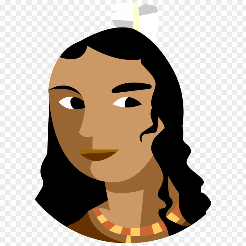 Pocahontas Head United States Of America Clip Art Image Illustration BrainPop PNG