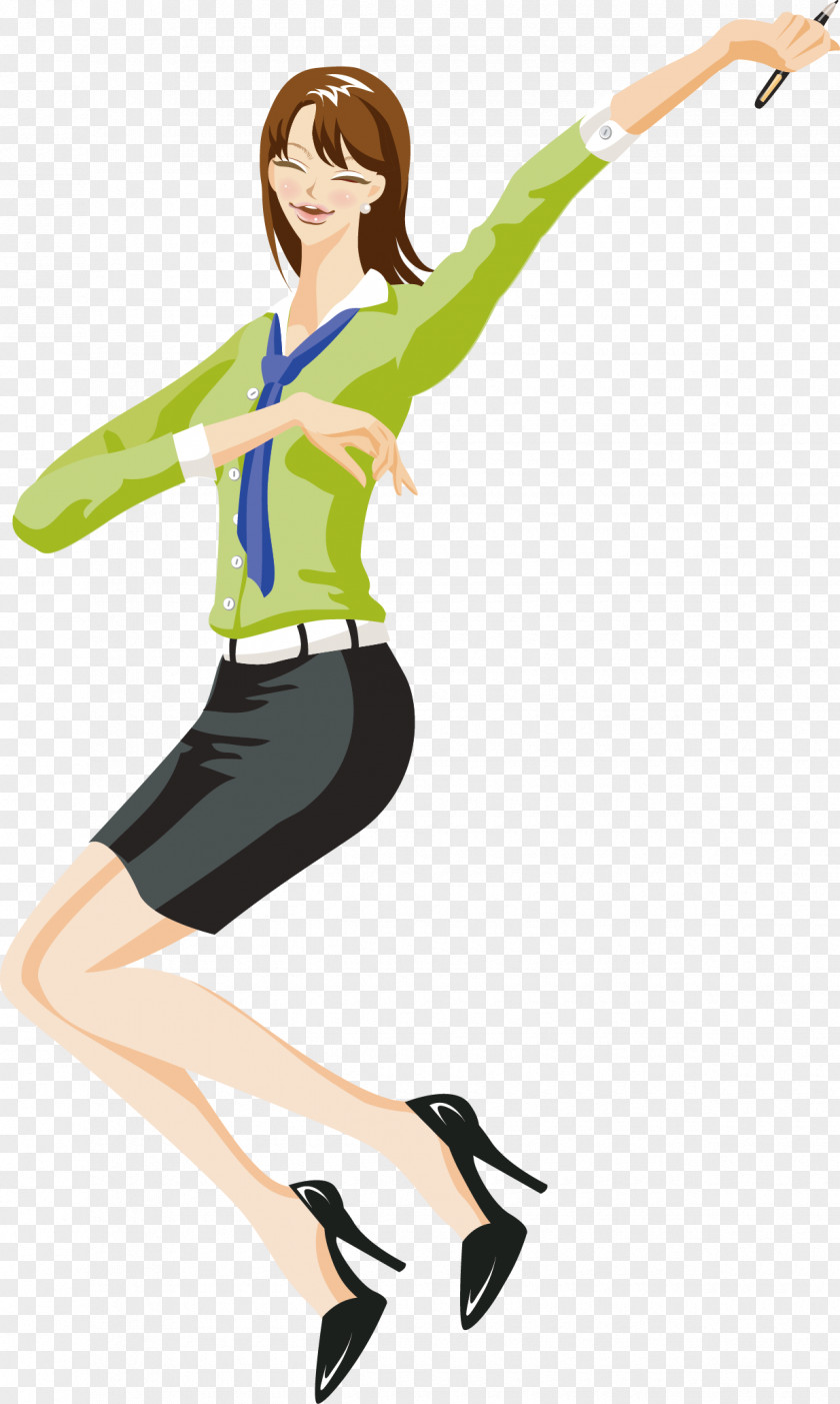 Professional Women Drawing Illustration PNG