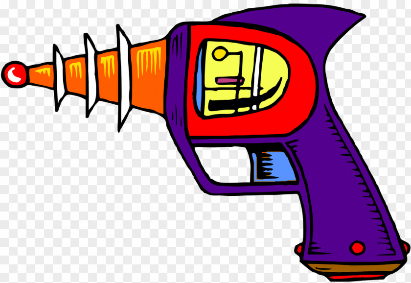 Artsy Banner Clip Art Space Gun Image Raygun PNG