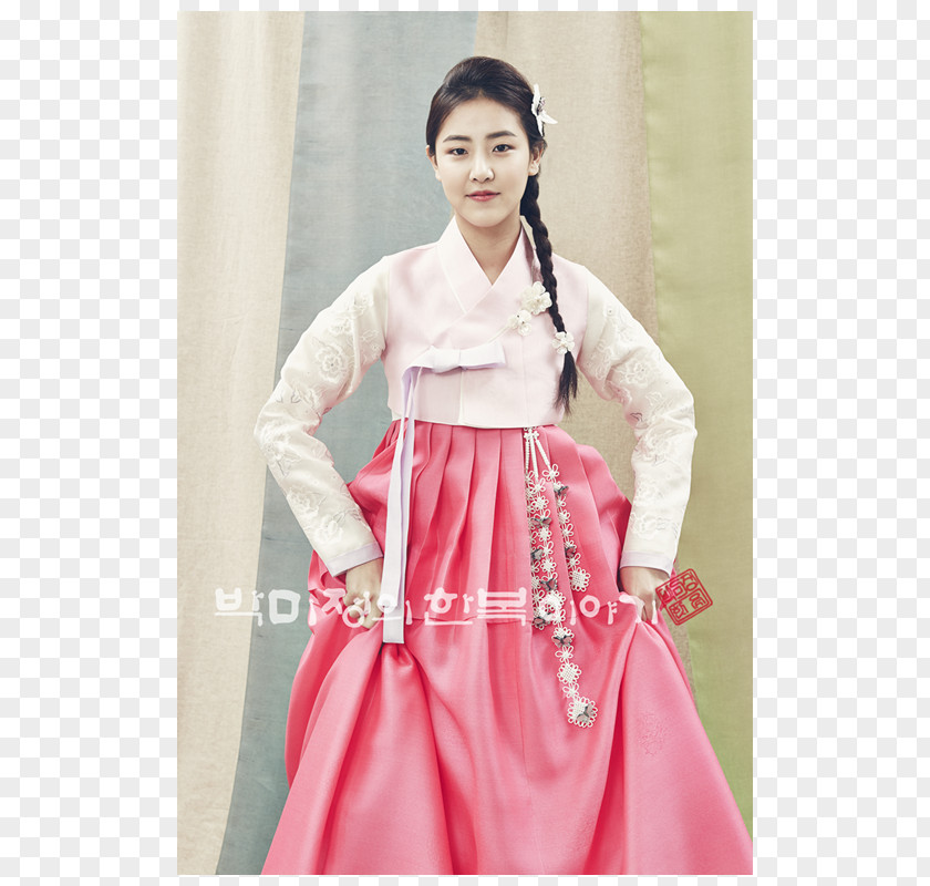 Korean Red Flowers Song So-hee Hanbok Clothing Dress Chima PNG