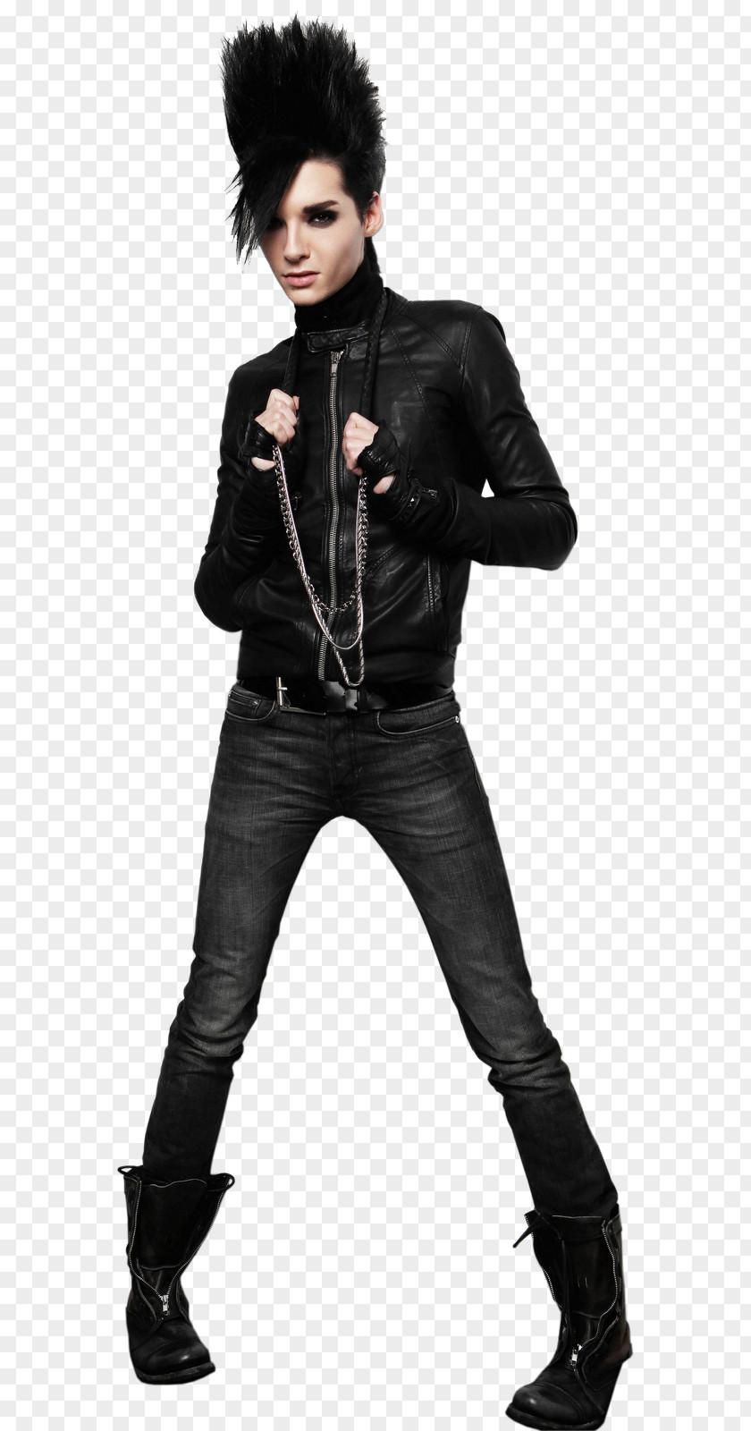 Tom Kaulitz Leather Jacket PhotoScape Fashion Material Photography PNG