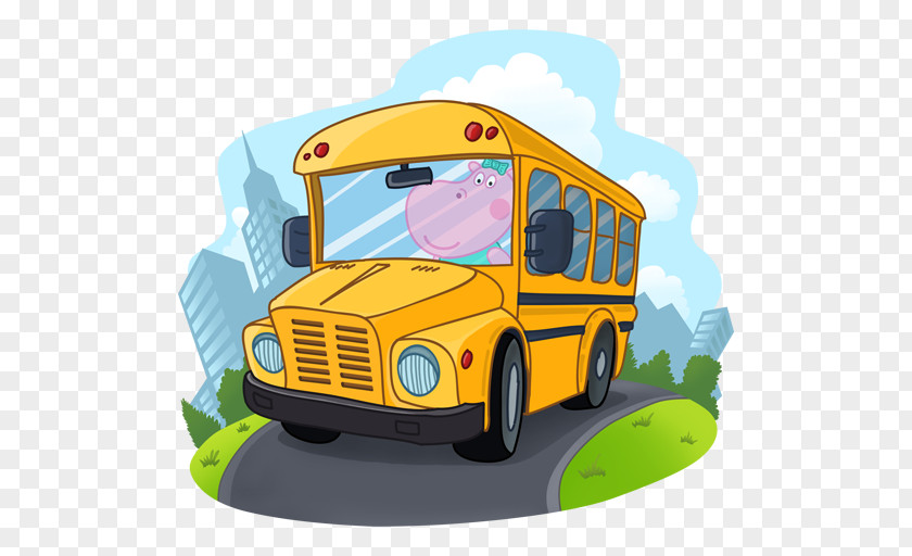 Bus Kids School Adventure Driver PNG