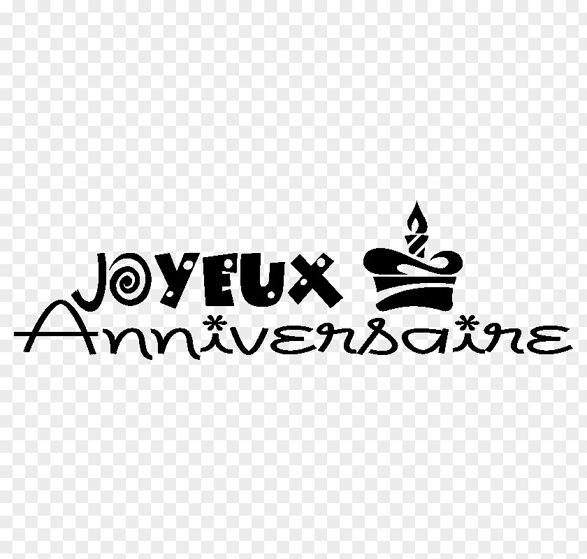 Joyeux Anniversaire Paper Sticker Birthday Room Wall Decal PNG