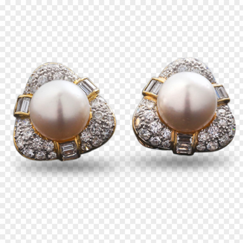 Diamond Baroque Pearl Earring Gemological Institute Of America PNG