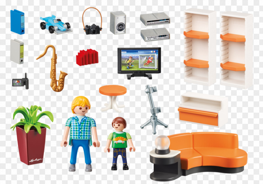 Toy Playmobil Living Room Lamp Kitchen PNG