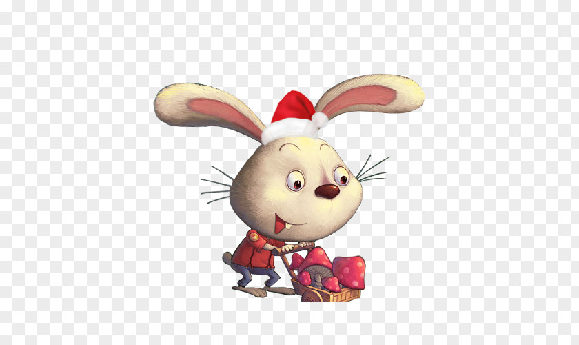 Christmas Rabbit Santa Claus PNG