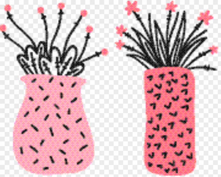 Pineapple Plant Pink Background PNG