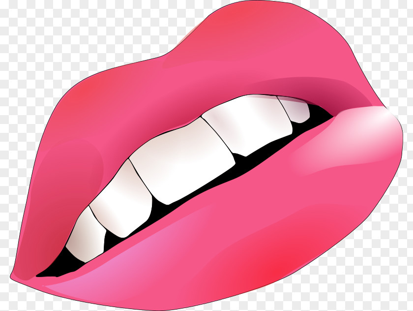 Smiling Red Lips Lip Mouth Animation Clip Art PNG