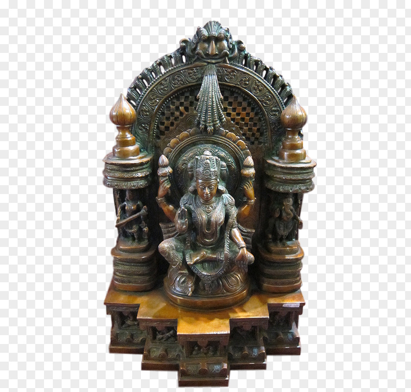 Durga Hindu Temple Bronze Sculpture PNG