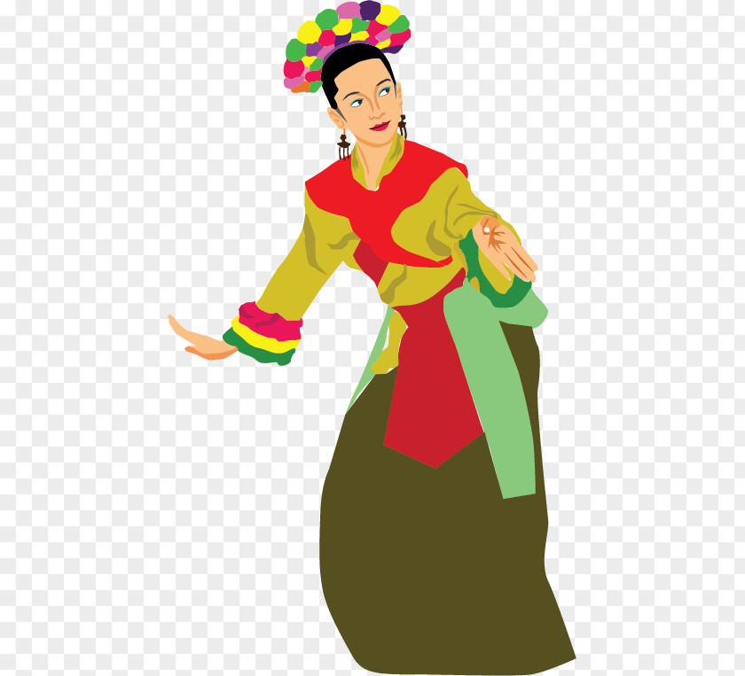 Folk Dance Headgear Character Costume Clip Art PNG